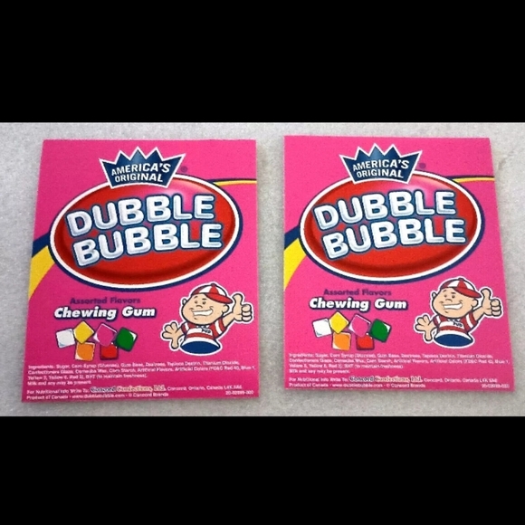 2 Original Dubble Bubble Chewing Gum Machine Vending Display Card 2000s NOS NEW - Picture 3 of 5